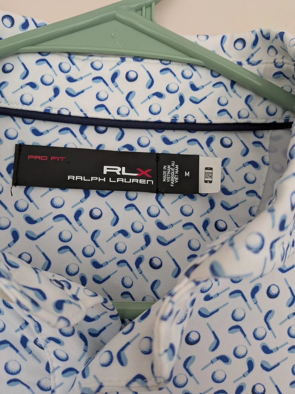 Ralph Lauren Blue Printed Short-Sleeve Polo Shirt